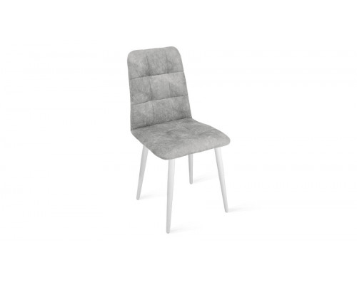 Стул «Аспен» К1С Белый матовый, Микровелюр Wellmart Silver